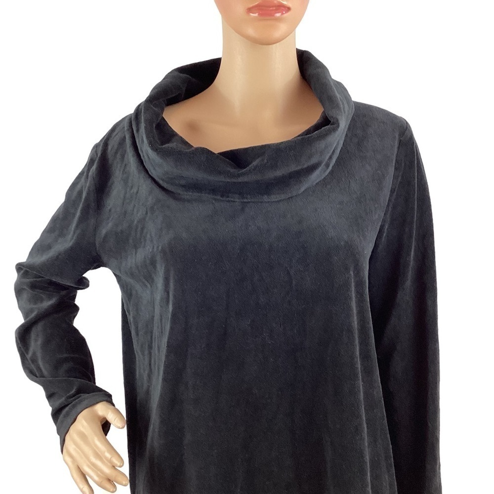 Victoria's Secret Top Size S Black Velour - Picture 2 of 7
